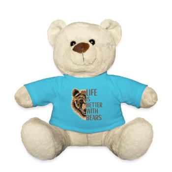 Bear Lover Accessories Grizzly Bear Gift - Teddy - Atollblau - Vorne
