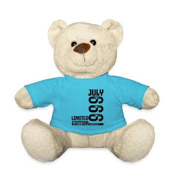 Gift July 1999 anniversary July 1999. Jul - Teddy Bear - atoll blue - Front