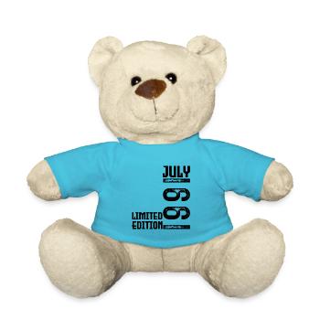 Gift July 1991. Anniversary July 1991. - Teddy Bear - atoll blue - Front