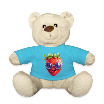 Fraise fraîche avec lunettes de soleil - Drôle de design - Nounours - bleu outremer - Devant