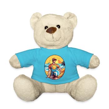 Rod beach volleyball player - Teddy Bear - atoll blue - Front