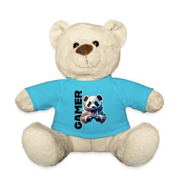 Gamer lettering with cool panda - Teddy Bear - atoll blue - Front