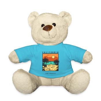 Kalifornisches Surfparadies, Geschenk für die Sommerferien - Teddy - Atollblau - Vorne
