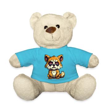 Zouzou the streum - Teddy Bear - atoll blue - Front
