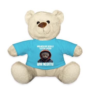 Hab mich auf Geduld testen lassen war bin negativ - Teddy - Atollblau - Vorne