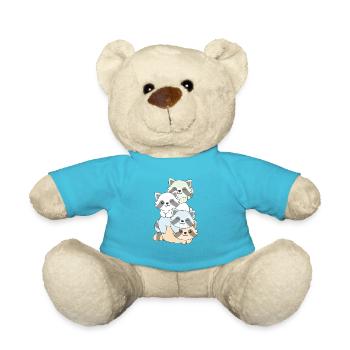 Unlabeld Flag Pride LGBTQ Cute Raccoon - Teddy Bear - atoll blue - Front