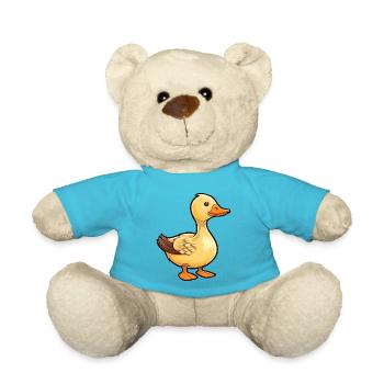 Little duck in comic style - Teddy Bear - atoll blue - Front