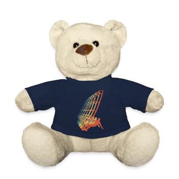 Surfer Windsurfen Retro Vintage Farbe - Teddy - French Navy - Vorne