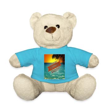 Sommer Cool Zitate - Teddy - Atollblau - Vorne