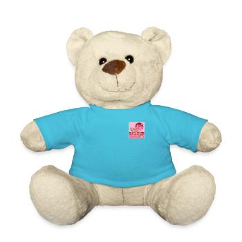 Cherry Blossom Shirt, Sakura Flowers Kanji Pocket - Teddy Bear - atoll blue - Front
