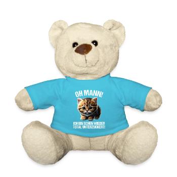 Ich bin schon wieder total unterzuckert Katze - Teddy - Atollblau - Vorne