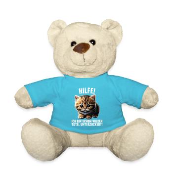 Ich bin schon wieder total unterzuckert Katze - Teddy - Atollblau - Vorne