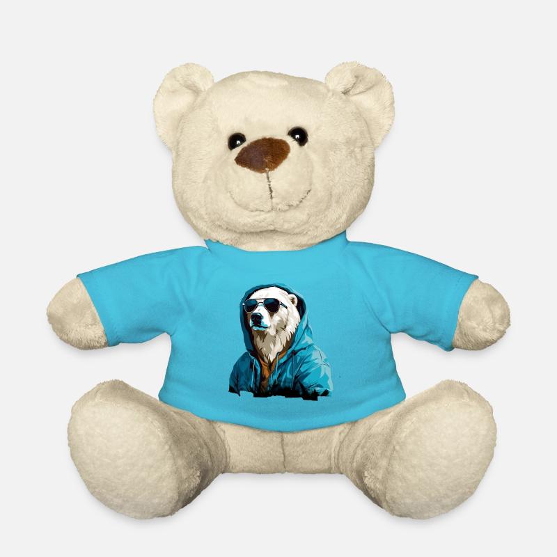 Streetstyle-Bär | Eisbären-Liebhaber - Teddy - Atollblau