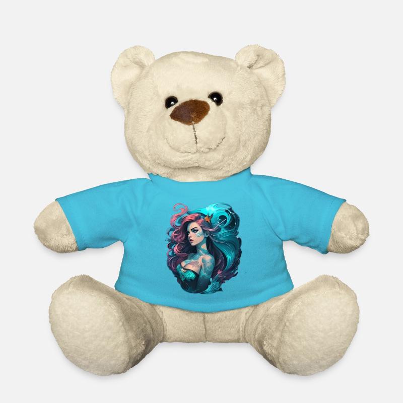 Meerjungfrau mit Tattoo - Teddy - Atollblau