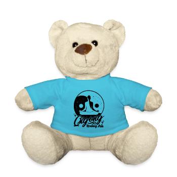 Qigong Healing Arts Yin Yang Chikung Qigong Lover - Teddy Bear - atoll blue - Front