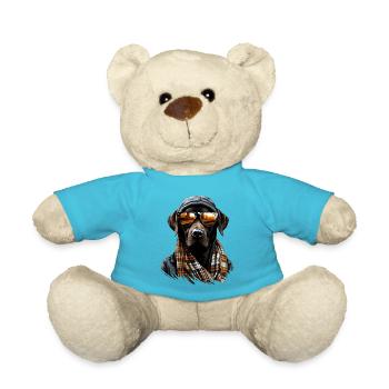 Urban Retriever: Streetwise Labrador Vibes - Teddy Bear - atoll blue - Front