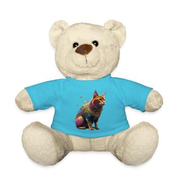 Cat love - Teddy Bear - atoll blue - Front