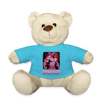 Gym Council Bodybuilding Weight Training Fun Fitness - Teddy Bear - atoll blue - Front
