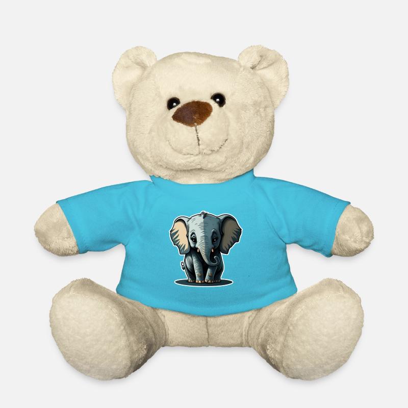 Mignon bébé éléphant éléphant - Nounours - bleu outremer