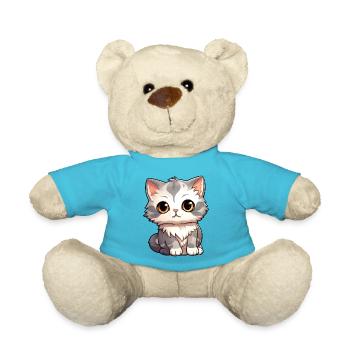 Baby Cat - Teddy Bear - atoll blue - Front