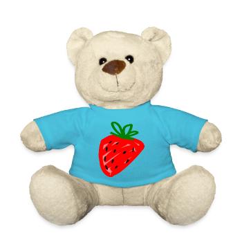 strawberry - Teddy Bear - atoll blue - Front