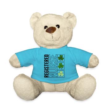 Nurse Shirt, Registered Nurse 7 Tee, Health Care - Teddy Bear - atoll blue - Front