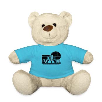 Last Day of School Shirt, It's Field Day Y'all - Teddy Bear - atoll blue - Front