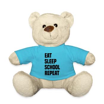 Eat Sleep School Repeat - Teddy Bear - atoll blue - Front