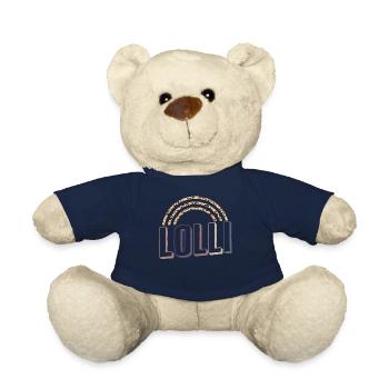 Chemise grand-mère, imprimé léopard arc-en-ciel Lolli - Nounours - bleu marine - Devant