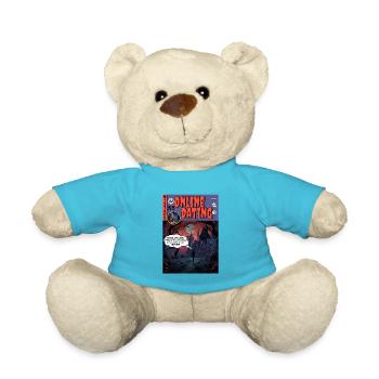 Retro Horror Comic - Online-Dating - Teddy - Atollblau - Vorne