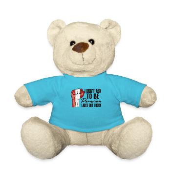 Peruvian Pride Peru Flag Grown Peruvian Roots - Teddy Bear - atoll blue - Front