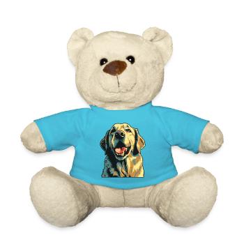 Labrador Dogs Maman et Labfather Papa Golden - Nounours - bleu outremer - Devant