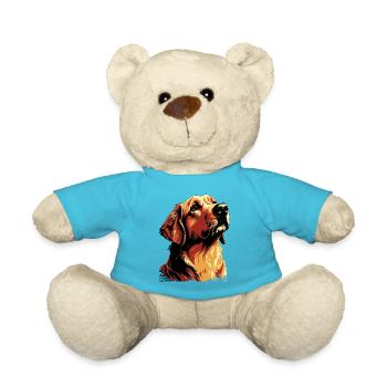 Labrador Dogs Maman et Labfather Papa Golden - Nounours - bleu outremer - Devant