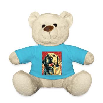Labrador Dogs Maman et Labfather Papa Golden - Nounours - bleu outremer - Devant