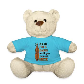 Musikinstrument, Musiker, Hackbrettspieler, - Teddy - Atollblau - Vorne