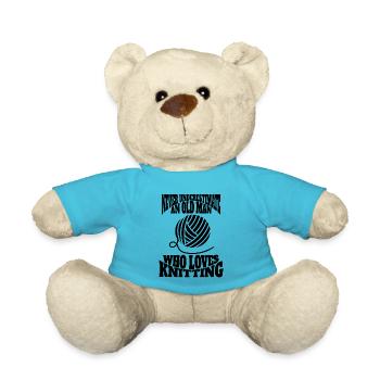 Stricken Häkeln Schneiderin Strickerin Schneider - Teddy - Atollblau - Vorne