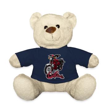 S51 (bordeaux) // Illustration - Nounours - bleu marine - Devant