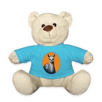 Lama / Faune / Hantise / Amérique du Sud / Fourrure - Nounours - bleu outremer - Devant