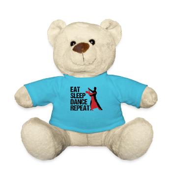 Eating, Sleeping, Dancing Repetition Mantra - Teddy Bear - atoll blue - Front