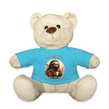 Lustiges Faultier irgendwas ist hier Fau - Teddy - Atollblau - Vorne