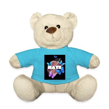 Hate Designer T-shirt - Teddy - Atollblau - Vorne