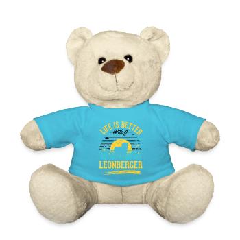 Das Leben ist besser mit einem Leonberger - Teddy - Atollblau - Vorne