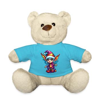 Wichtel / Zwerg / Fee / Weihnachten / Elf - Teddy - Atollblau - Vorne