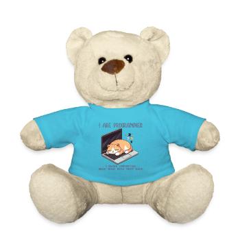 Ich bin Programmierer, fette schlafende Katze - Teddy - Atollblau - Vorne