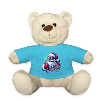 Joyeux Noël Père Noël - Nounours - bleu outremer - Devant