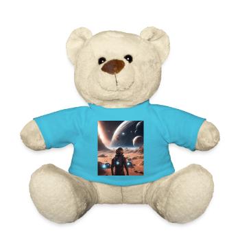 Planets Outer Space - Teddy Bear - atoll blue - Front
