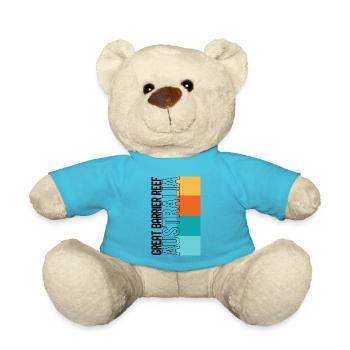 Vintage Australien Hemd, Great Barrier Reef - Teddy - Atollblau - Vorne