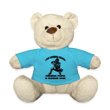 Baseball Baseball Team Baseball Player Baseball Player - Teddy Bear - atoll blue - Front
