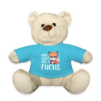 Lustiger Fuchs Spruch Füchse Bin halt ein Fuchs - Teddy - Atollblau - Vorne