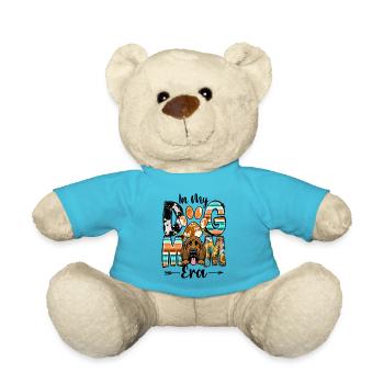 Bloodhound Dog In My Dog Mom Era Fur Baby Mothers - Teddy Bear - atoll blue - Front